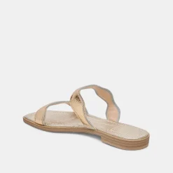 ILVA SANDALS GOLD DISTRESSED LEATHER^Dolce Vita Hot