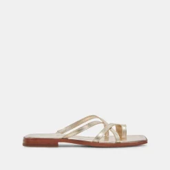 INDIGO SANDALS GOLD DISTRESSED LEATHER^Dolce Vita Sale