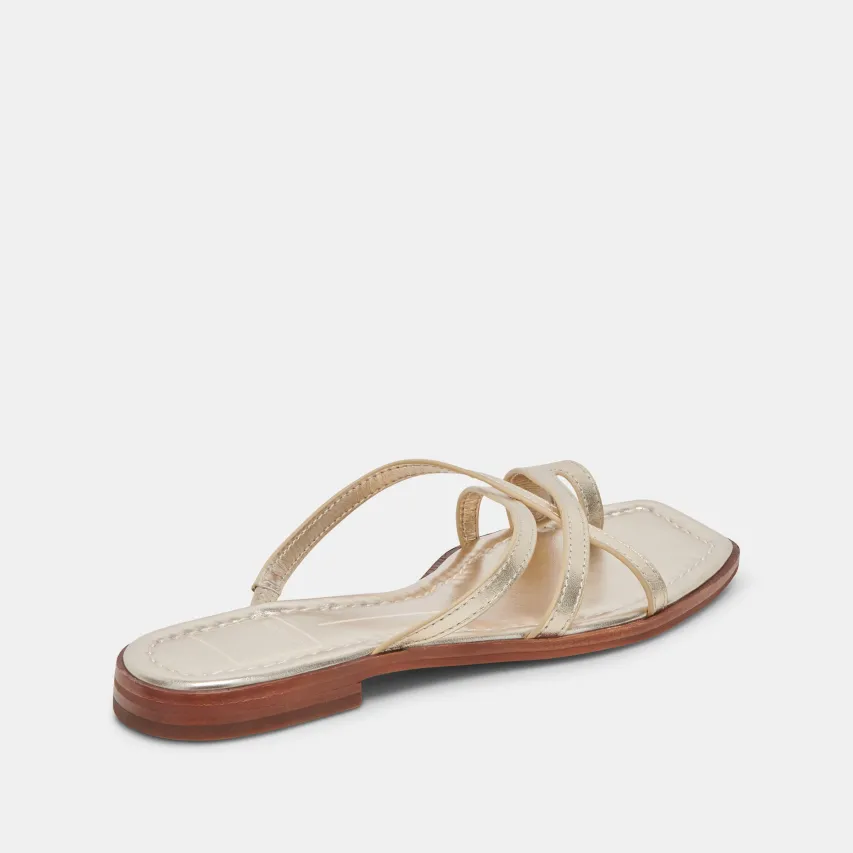 INDIGO SANDALS GOLD DISTRESSED LEATHER^Dolce Vita Sale