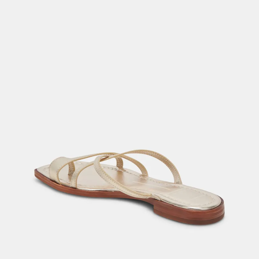 INDIGO SANDALS GOLD DISTRESSED LEATHER^Dolce Vita Sale