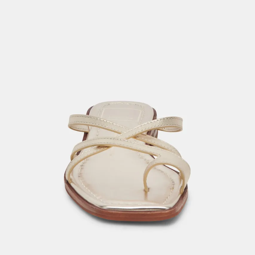 INDIGO SANDALS GOLD DISTRESSED LEATHER^Dolce Vita Sale