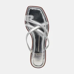 INDIGO SANDALS SILVER DISTRESSED LEATHER^Dolce Vita Clearance