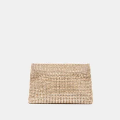 ISABELLA CLUTCH GOLD RHINESTONE MESH^Dolce Vita Hot