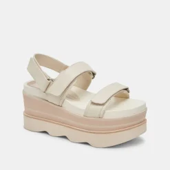 IZAK SANDALS IVORY LEATHER^Dolce Vita Hot