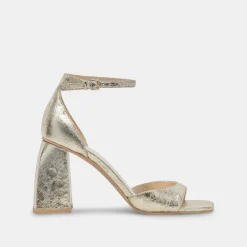 JANEY HEELS PLATINUM DISTRESSED LEATHER^Dolce Vita Sale