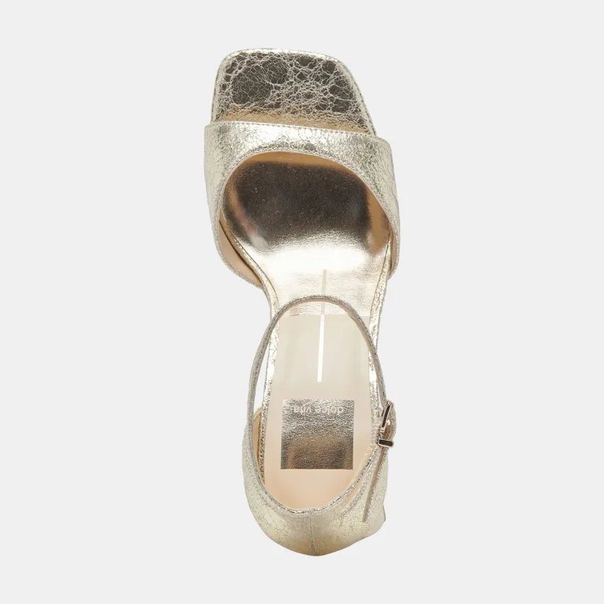 JANEY HEELS PLATINUM DISTRESSED LEATHER^Dolce Vita Sale