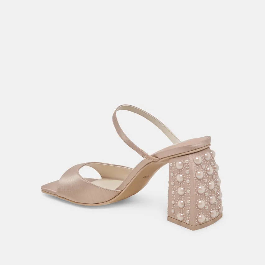 JEMMY PEARL HEELS CHAMPAGNE SILK^Dolce Vita Outlet
