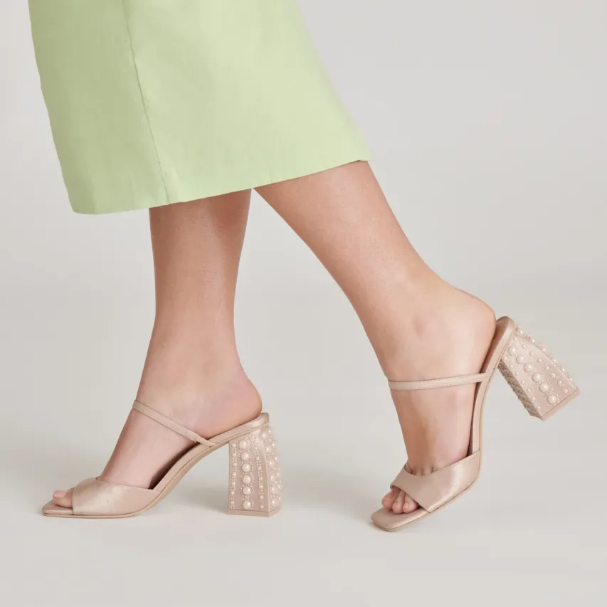 JEMMY PEARL HEELS CHAMPAGNE SILK^Dolce Vita Outlet