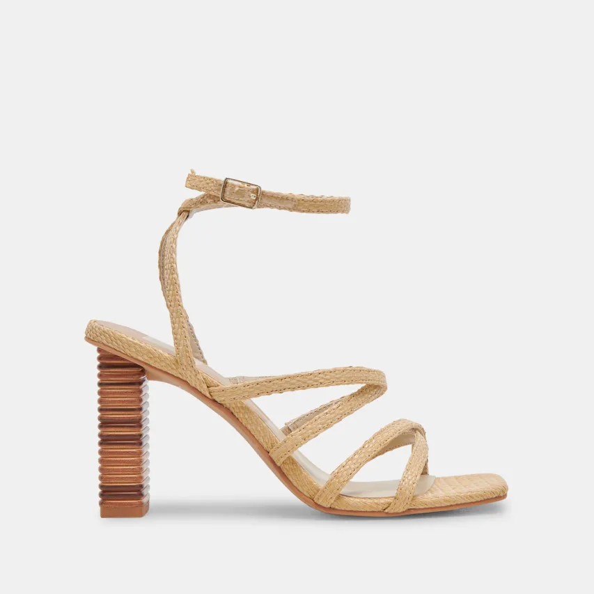 JENKO HEELS LT NATURAL RAFFIA^Dolce Vita Online