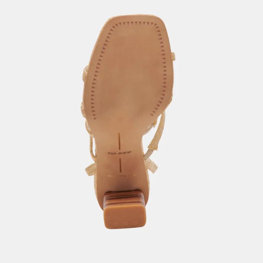JENKO HEELS LT NATURAL RAFFIA^Dolce Vita Online