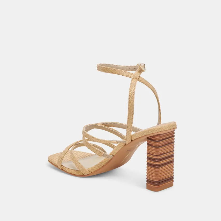 JENKO HEELS LT NATURAL RAFFIA^Dolce Vita Online