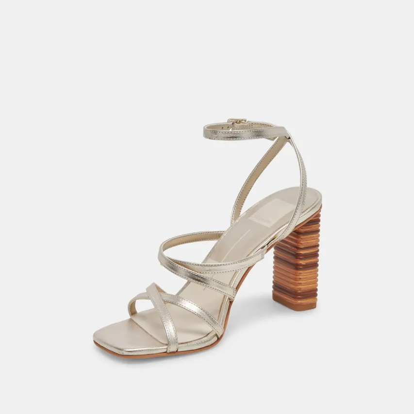 JENKO HEELS PLATINUM METALLIC LEATHER^Dolce Vita Hot