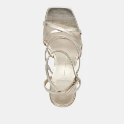 JENKO HEELS PLATINUM METALLIC LEATHER^Dolce Vita Hot