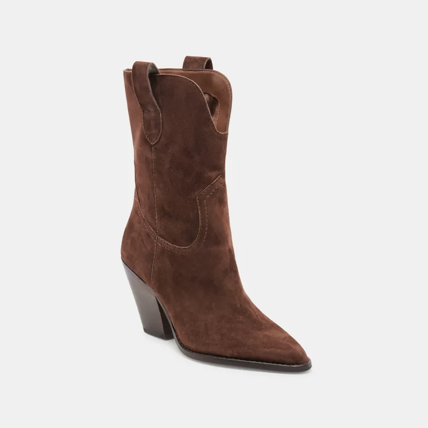 JESSEY BOOTS DK BROWN SUEDE^Dolce Vita Best