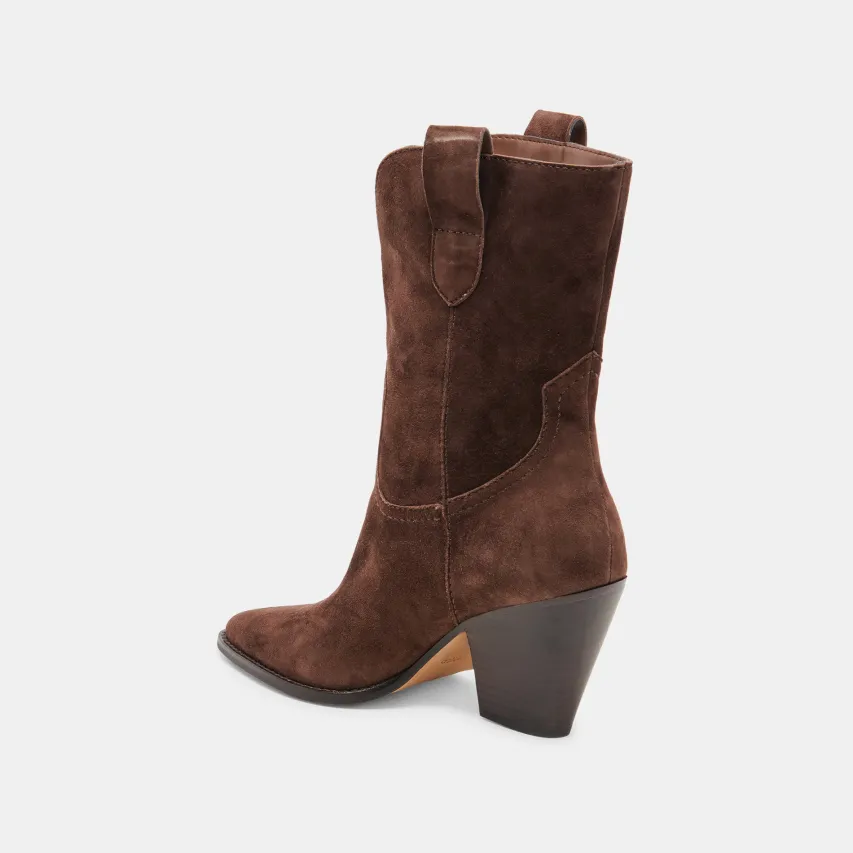 JESSEY BOOTS DK BROWN SUEDE^Dolce Vita Best