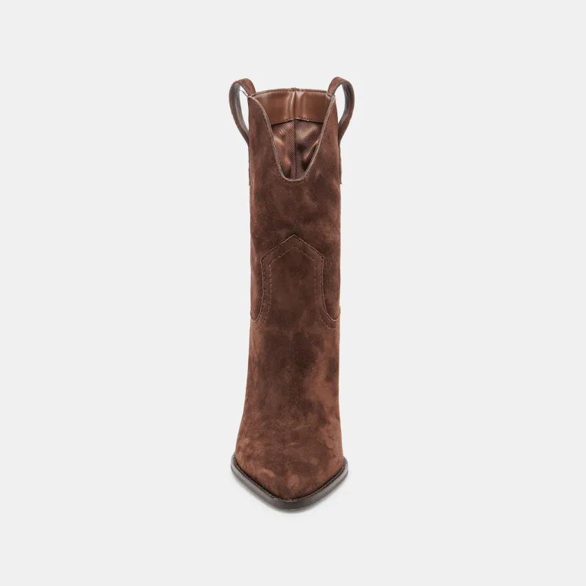 JESSEY BOOTS DK BROWN SUEDE^Dolce Vita Best