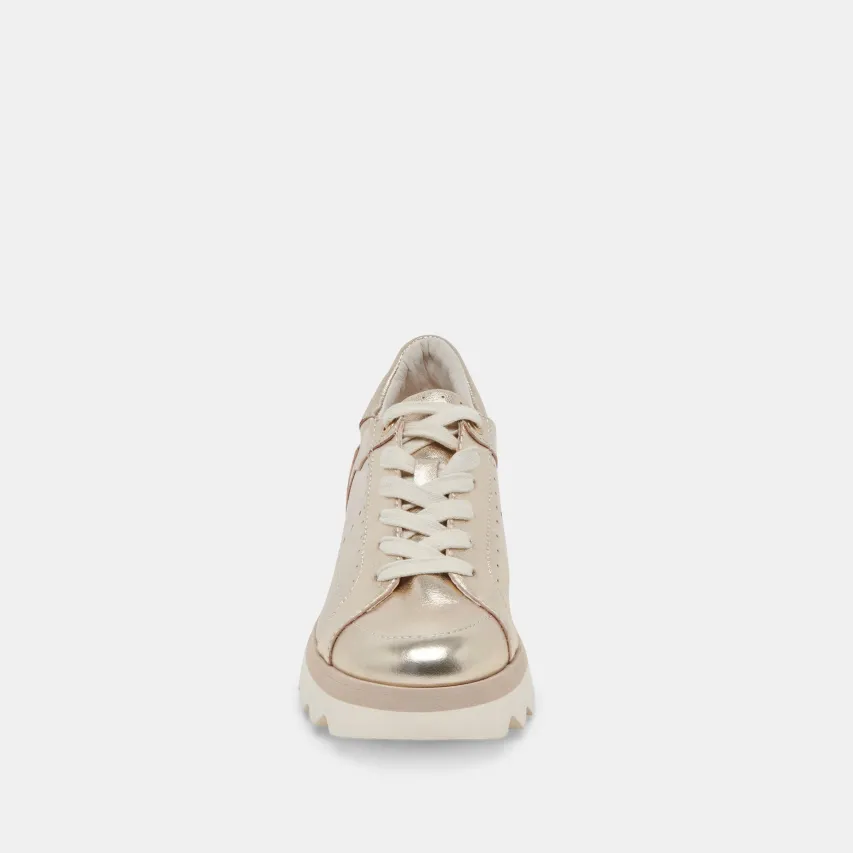 JORGIE SNEAKERS PLATINUM METALLIC LEATHER^Dolce Vita Fashion