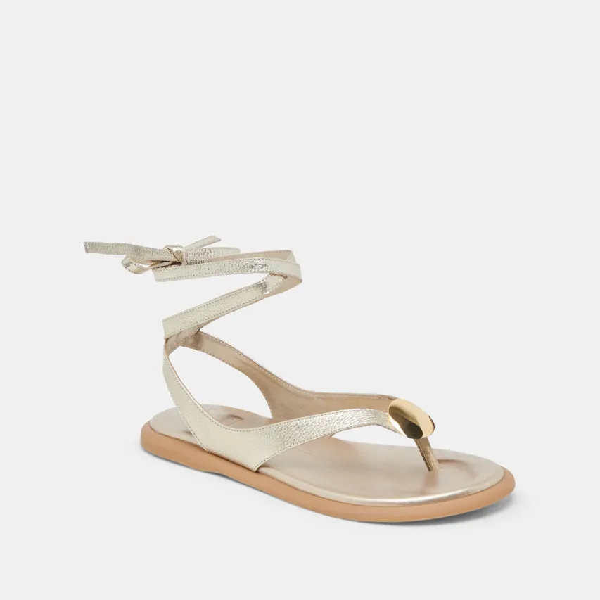 JUDY SANDALS LIGHT GOLD LEATHER^Dolce Vita Clearance