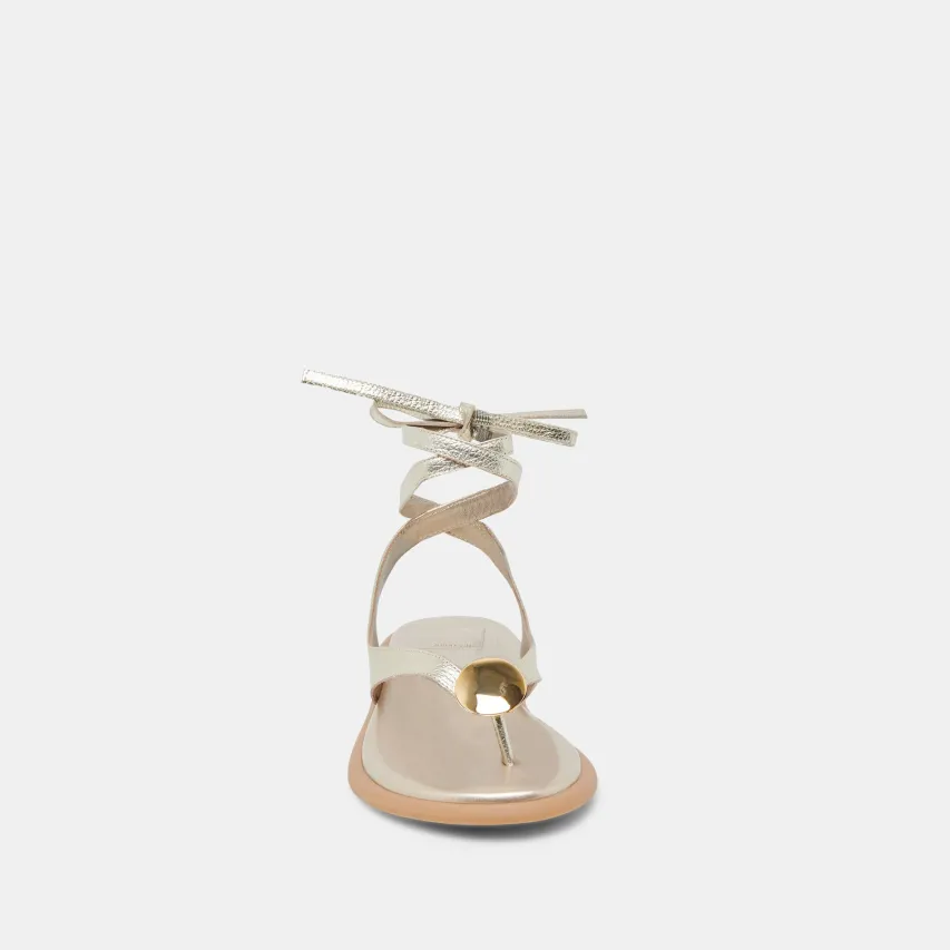JUDY SANDALS LIGHT GOLD LEATHER^Dolce Vita Clearance