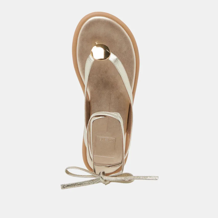 JUDY SANDALS LIGHT GOLD LEATHER^Dolce Vita Clearance