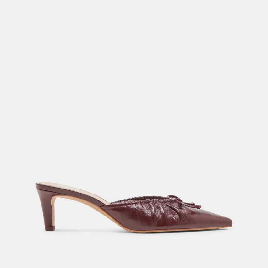 KAIRI MID HEELS CRANBERRY CRINKLE PATENT^Dolce Vita Clearance