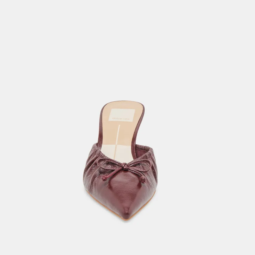 KAIRI MID HEELS CRANBERRY CRINKLE PATENT^Dolce Vita Clearance