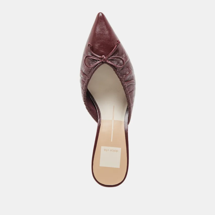KAIRI MID HEELS CRANBERRY CRINKLE PATENT^Dolce Vita Clearance