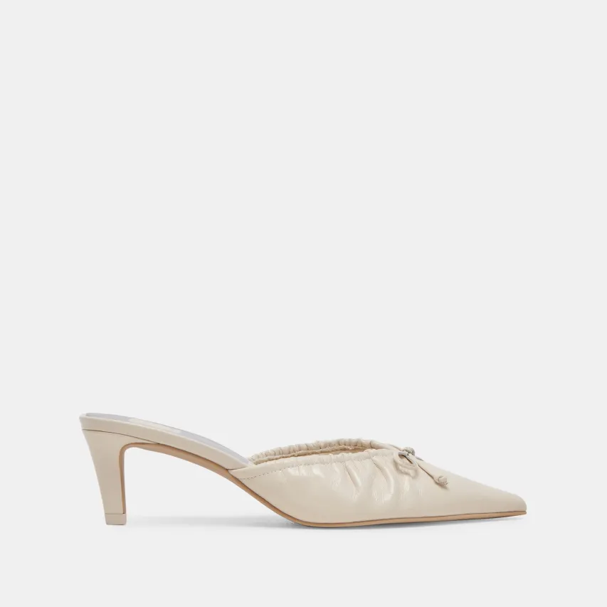 KAIRI MID HEELS IVORY CRINKLE PATENT^Dolce Vita Fashion