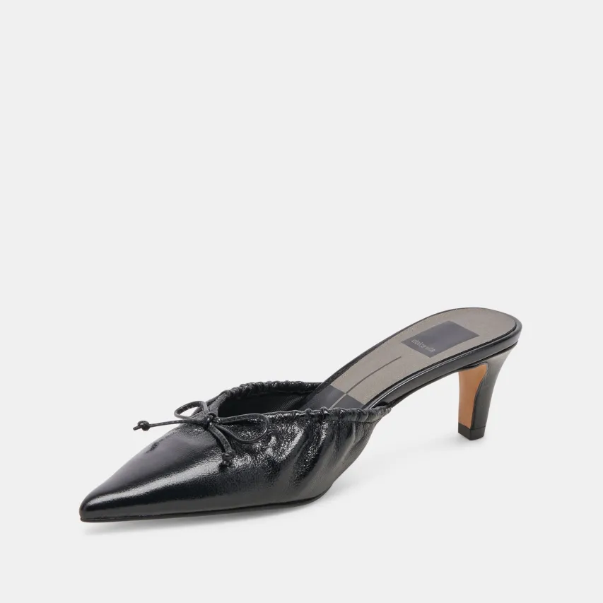 KAIRI MID HEELS MIDNIGHT CRINKLE PATENT^Dolce Vita Best
