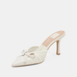 KAIRI PEARL HEELS WHITE CRINKLE PATENT^Dolce Vita Clearance