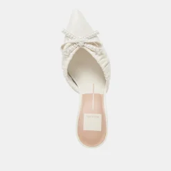KAIRI PEARL HEELS WHITE CRINKLE PATENT^Dolce Vita Clearance