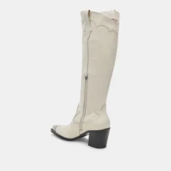 KAMRYN BOOTS OFF WHITE LEATHER^Dolce Vita Fashion
