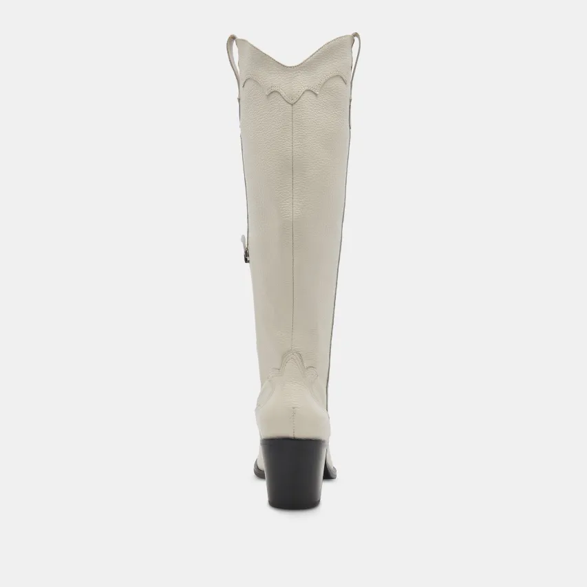 KAMRYN BOOTS OFF WHITE LEATHER^Dolce Vita Fashion