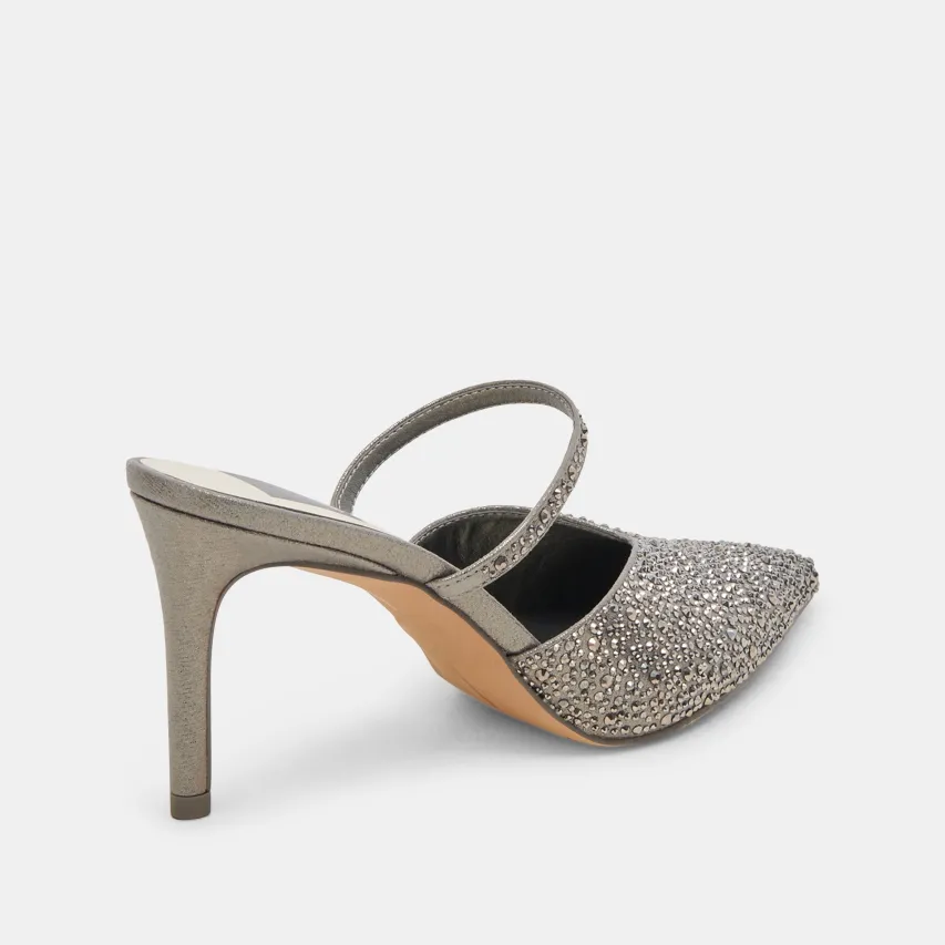 KANIKA CRYSTAL HEELS GUNMETAL FABRIC^Dolce Vita Discount