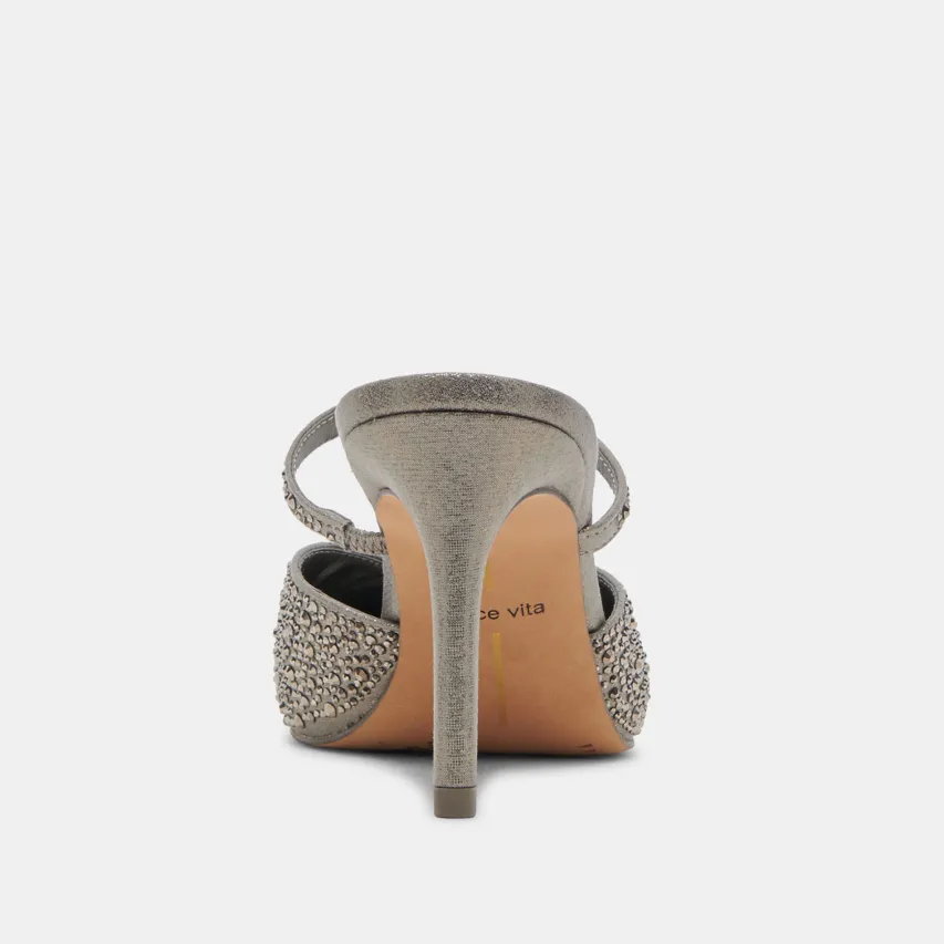 KANIKA CRYSTAL HEELS GUNMETAL FABRIC^Dolce Vita Discount