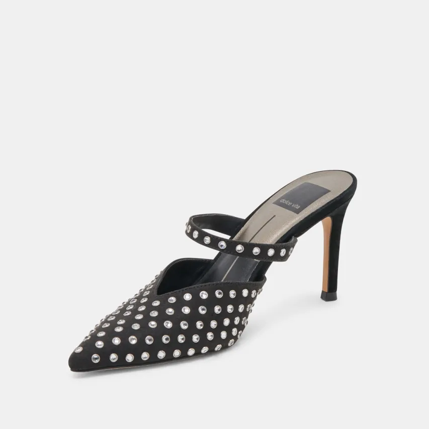 KANIKA CRYSTAL STUD HEELS BLACK CRYSTAL^Dolce Vita Outlet