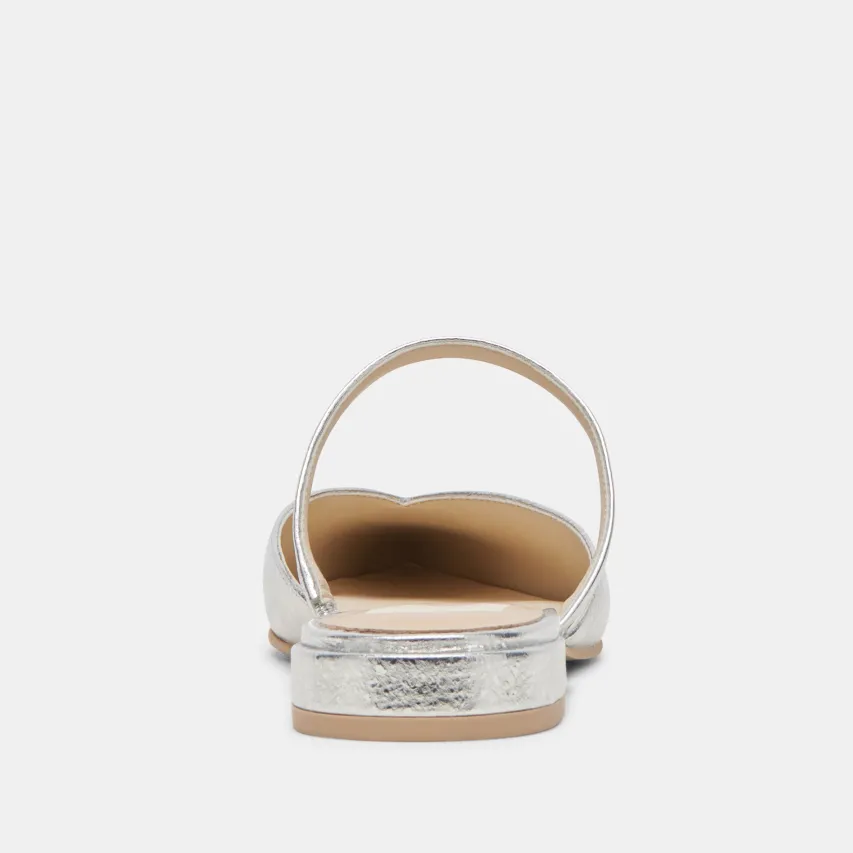 KANIKA FLATS SILVER DISTRESSED LEATHER^Dolce Vita Clearance