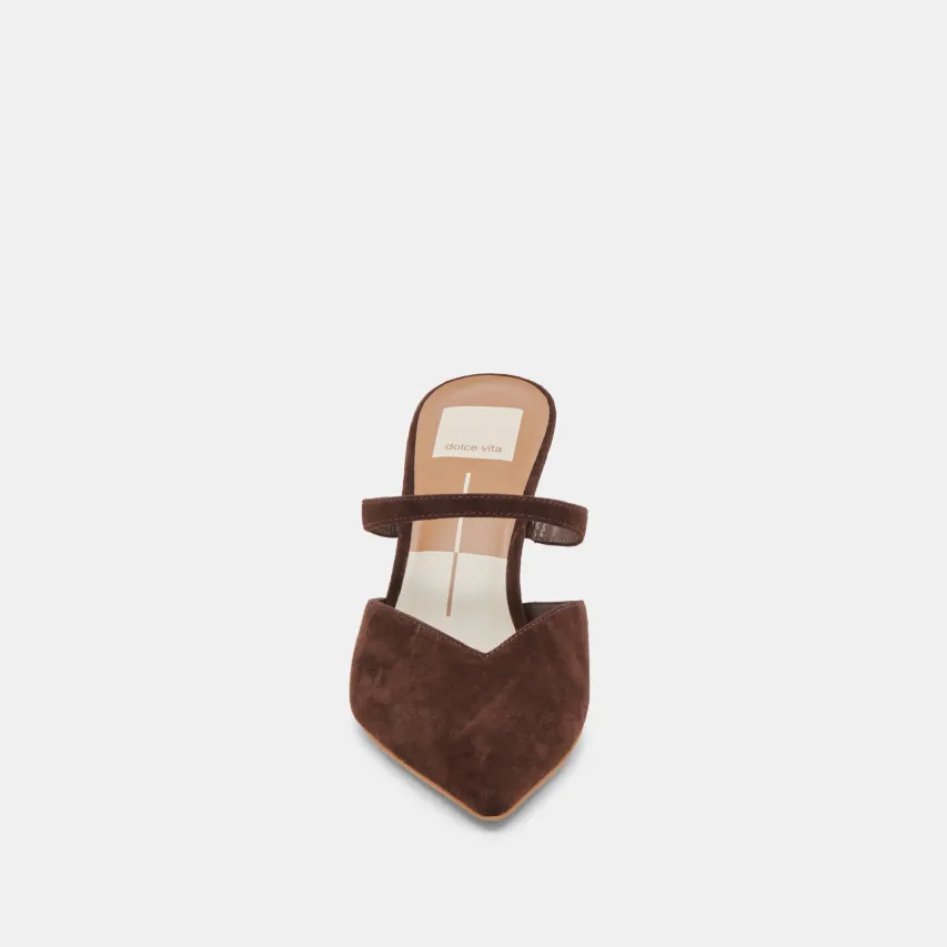 KANIKA HEELS DK BROWN SUEDE^Dolce Vita Hot