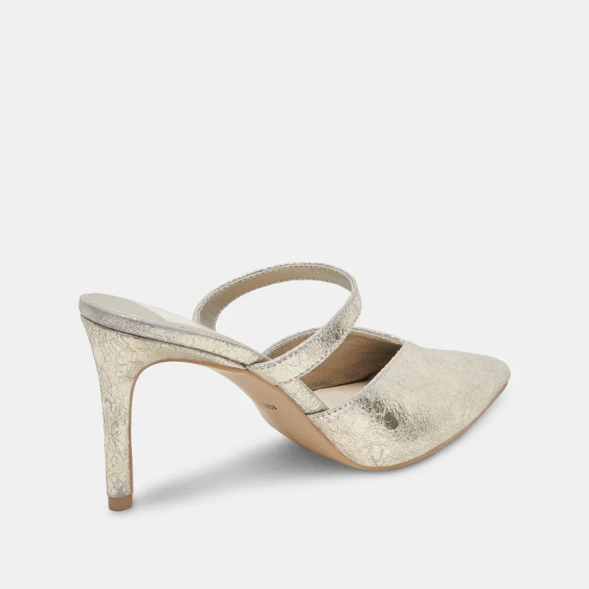 KANIKA HEELS PLATINUM DISTRESSED LEATHER^Dolce Vita Online