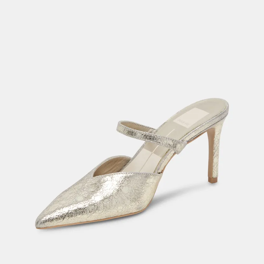 KANIKA HEELS PLATINUM DISTRESSED LEATHER^Dolce Vita Online