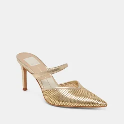 KANIKA MESH HEELS GOLD METALLIC MESH^Dolce Vita Outlet