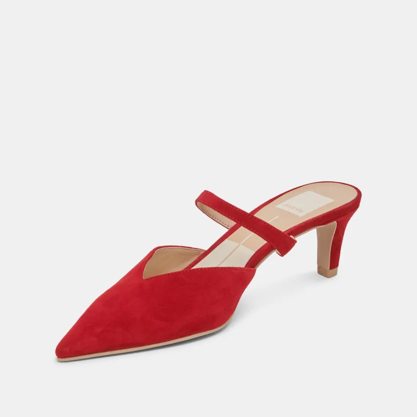 KANIKA MID HEELS CRIMSON SUEDE^Dolce Vita Sale