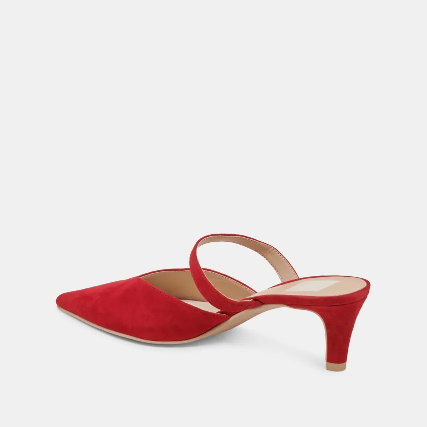 KANIKA MID HEELS CRIMSON SUEDE^Dolce Vita Sale