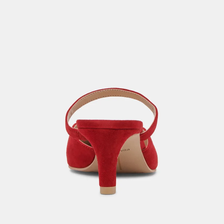 KANIKA MID HEELS CRIMSON SUEDE^Dolce Vita Sale
