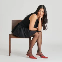 KANIKA MID HEELS RED CRINKLE PATENT^Dolce Vita Online