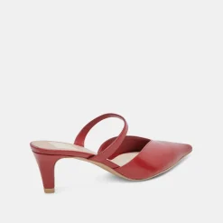 KANIKA MID HEELS RED CRINKLE PATENT^Dolce Vita Online