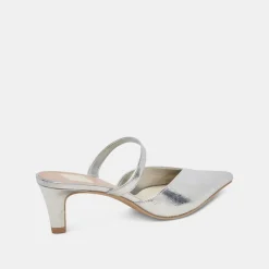 KANIKA MID HEELS SILVER DISTRESSED LEATHER^Dolce Vita Outlet