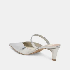 KANIKA MID HEELS SILVER DISTRESSED LEATHER^Dolce Vita Outlet