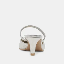 KANIKA MID HEELS SILVER DISTRESSED LEATHER^Dolce Vita Outlet