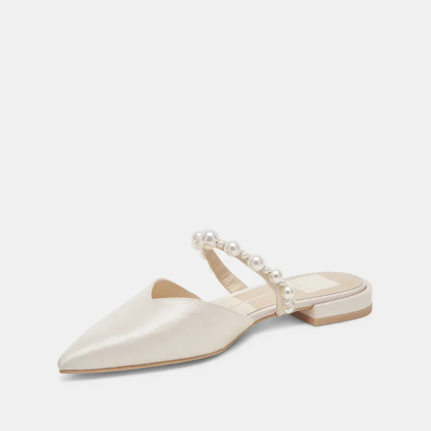 KANIKA PEARL WIDE FLATS VANILLA PEARLS^Dolce Vita Discount
